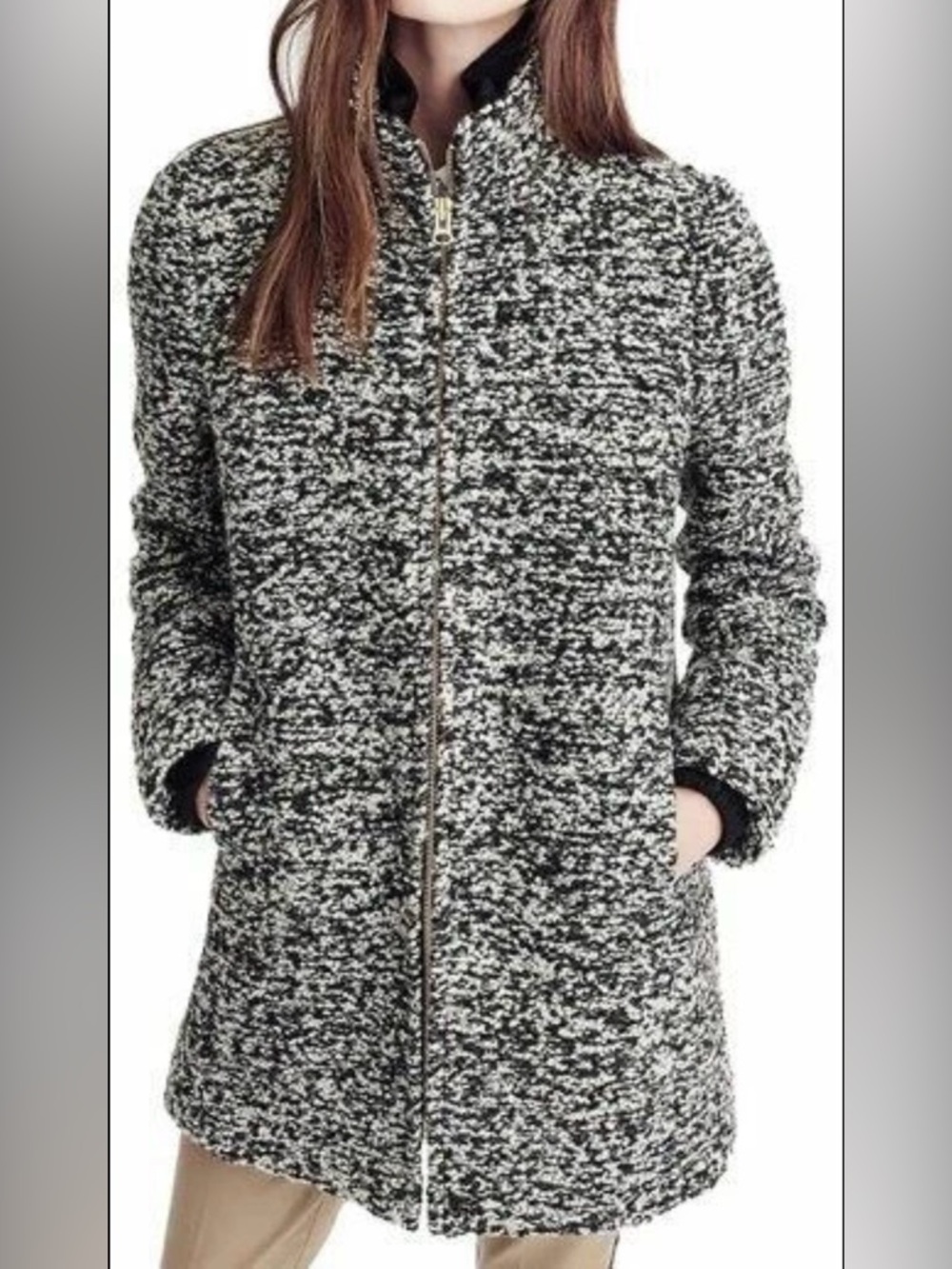 J Crew Italian Wool Blend Coat - Size 00